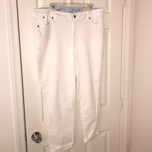 Talbots white boyfriend jeans NWT
